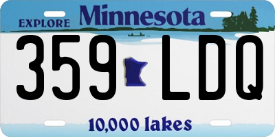 MN license plate 359LDQ