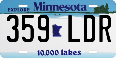 MN license plate 359LDR