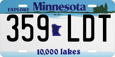 MN license plate 359LDT