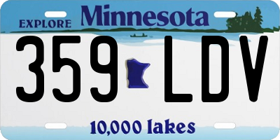 MN license plate 359LDV