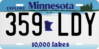MN license plate 359LDY