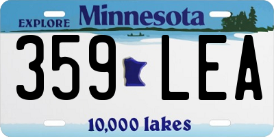 MN license plate 359LEA