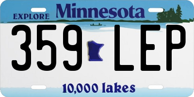 MN license plate 359LEP