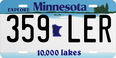 MN license plate 359LER