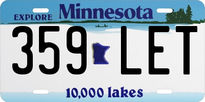 MN license plate 359LET