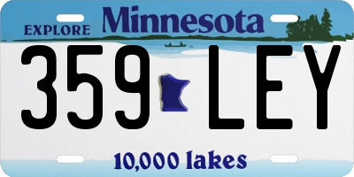 MN license plate 359LEY