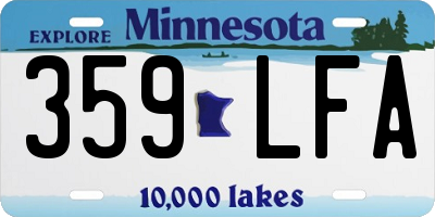 MN license plate 359LFA