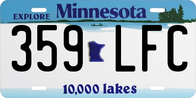 MN license plate 359LFC
