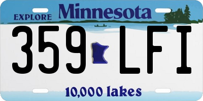 MN license plate 359LFI