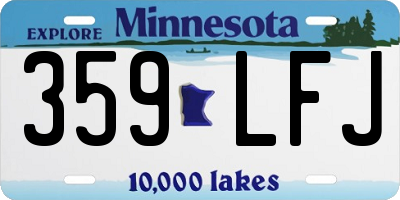 MN license plate 359LFJ