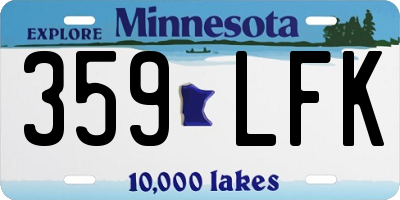 MN license plate 359LFK