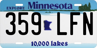 MN license plate 359LFN