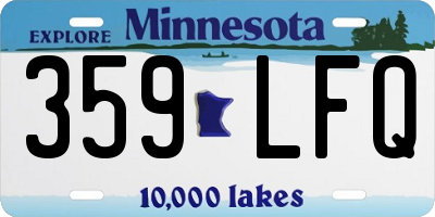 MN license plate 359LFQ