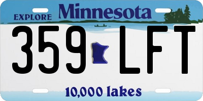 MN license plate 359LFT