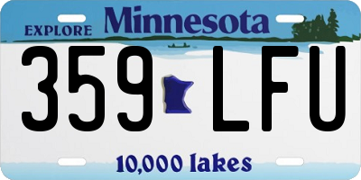 MN license plate 359LFU