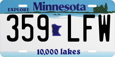 MN license plate 359LFW