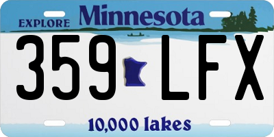MN license plate 359LFX