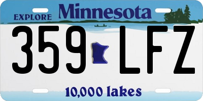 MN license plate 359LFZ