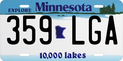 MN license plate 359LGA