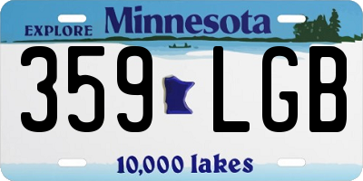 MN license plate 359LGB