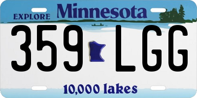 MN license plate 359LGG