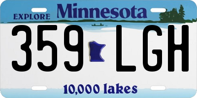 MN license plate 359LGH