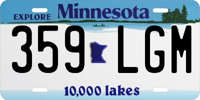 MN license plate 359LGM