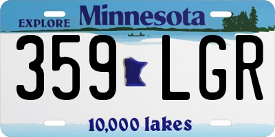 MN license plate 359LGR