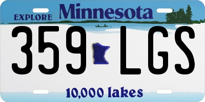 MN license plate 359LGS