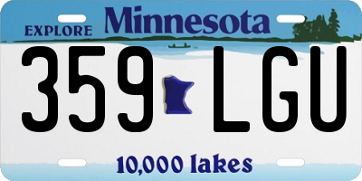 MN license plate 359LGU