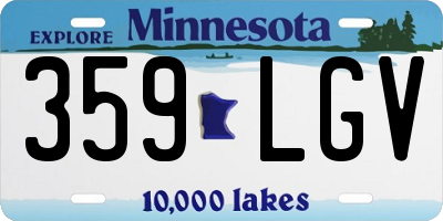 MN license plate 359LGV