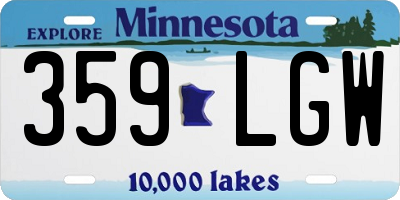 MN license plate 359LGW
