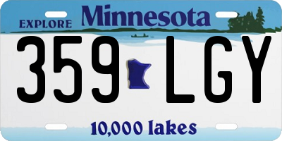 MN license plate 359LGY