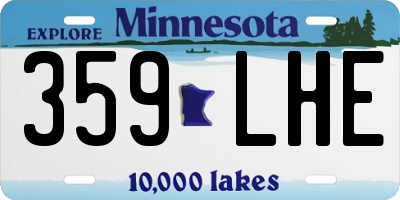 MN license plate 359LHE