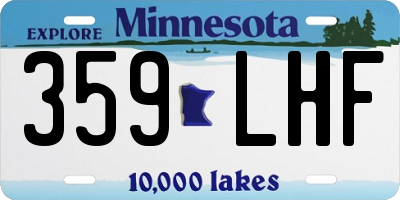 MN license plate 359LHF