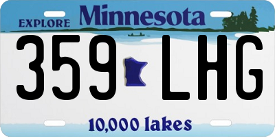 MN license plate 359LHG