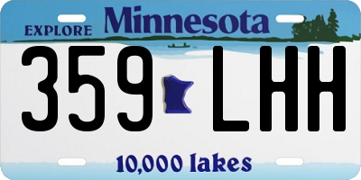 MN license plate 359LHH