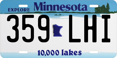 MN license plate 359LHI