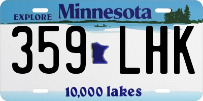 MN license plate 359LHK
