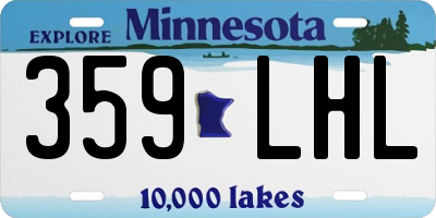 MN license plate 359LHL