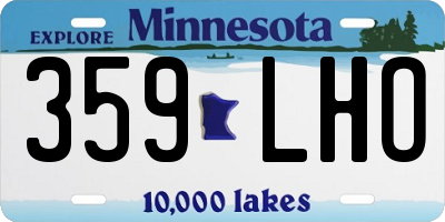 MN license plate 359LHO