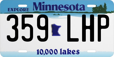 MN license plate 359LHP