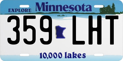 MN license plate 359LHT