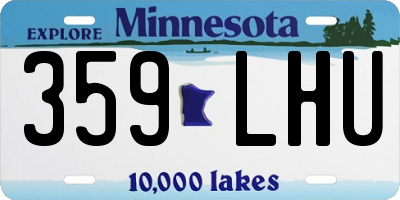 MN license plate 359LHU