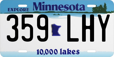 MN license plate 359LHY