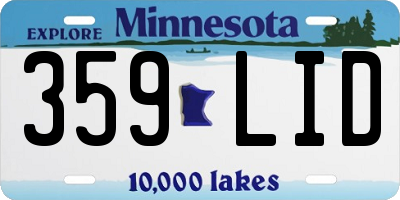 MN license plate 359LID