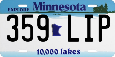 MN license plate 359LIP