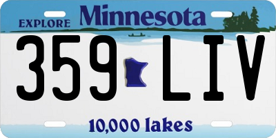 MN license plate 359LIV