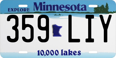 MN license plate 359LIY