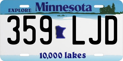 MN license plate 359LJD